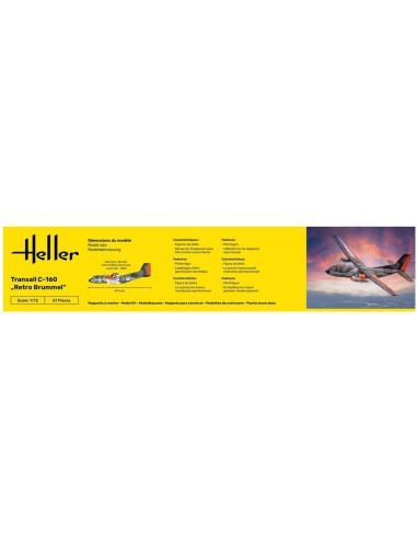 Maquette avion Transall C-160 RÉTro Brummel 1:72 - Heller 80358