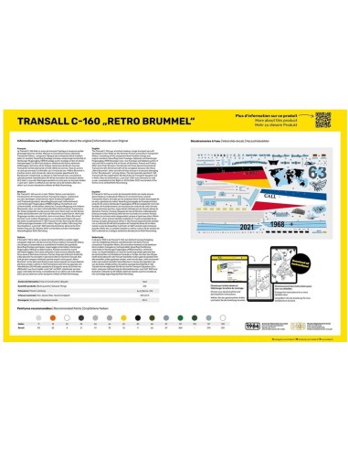 Maquette avion Transall C-160 RÉTro Brummel 1:72 - Heller 80358
