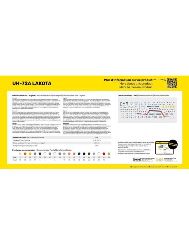 Maquette hélicoptère : Eurocopter Uh-72A Lakota - Heller 80379