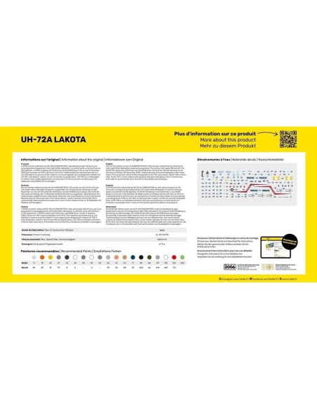 Maquette hélicoptère : Eurocopter Uh-72A Lakota - Heller 80379