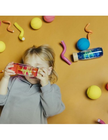 Bouteille sensorielle Move Spirale bleue - Jouet d'éveil - Petit Boum
