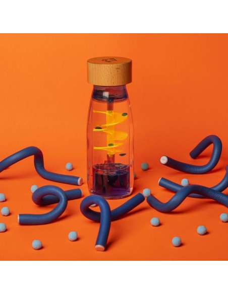 Bouteille sensorielle Move Spirale bleue - Jouet d'éveil - Petit Boum