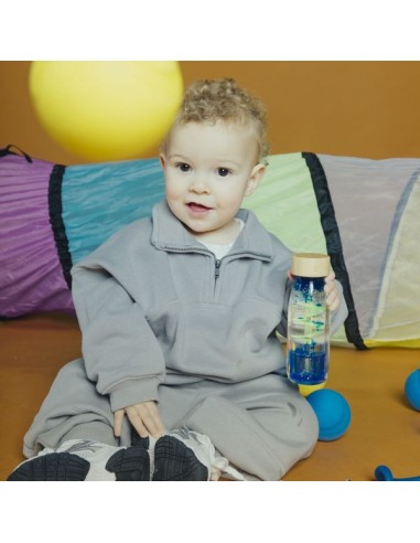 Bouteille sensorielle Move Spirale bleue - Jouet d'éveil - Petit Boum