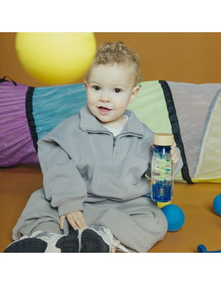 Bouteille sensorielle Move Spirale bleue - Jouet d'éveil - Petit Boum