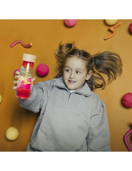 Bouteille sensorielle Move Spirale rose - Jouet d'éveil - Petit Boum