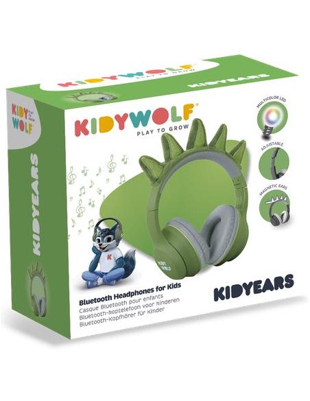 Kidyears Casque audio bluethooth dinosaure - Kidywolf