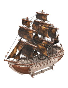 Bateau pirate - Maquette 3D fixe en bois - Gigamic