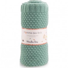 Couverture laine tricotée Pomme des bois - Moulin Roty 2