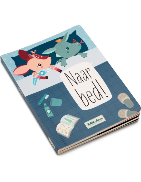 Livre d'apprentissage Nl en carton sur le rituel du coucher - Lilliputiens