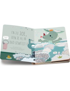 Livre d'apprentissage Nl en carton sur le rituel du coucher - Lilliputiens 2