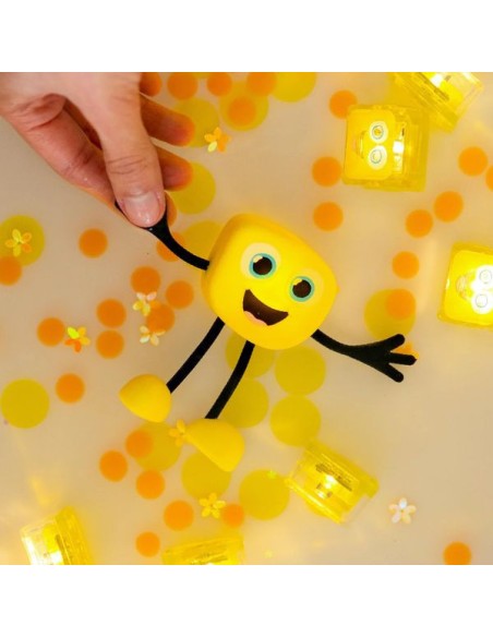 Coffret Personnage jaune Alex - Jouet de bain - Glo Pals