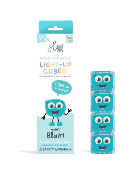 Cubes lumineux bleus Blair - Jouet de bain - Glo Pals