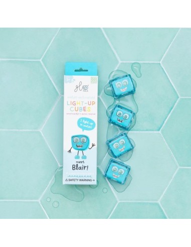 Cubes lumineux bleus Blair - Jouet de bain - Glo Pals