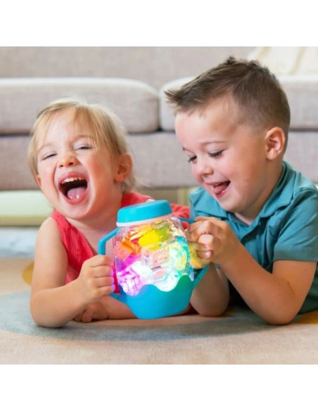 Bocal de jeu sensoriel bleu - Glo Pals