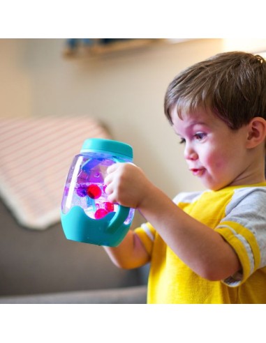 Bocal de jeu sensoriel bleu - Glo Pals