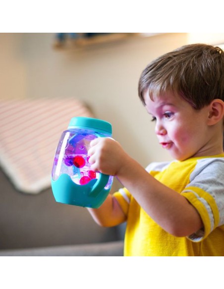 Bocal de jeu sensoriel bleu - Glo Pals