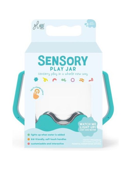 Bocal de jeu sensoriel bleu - Glo Pals