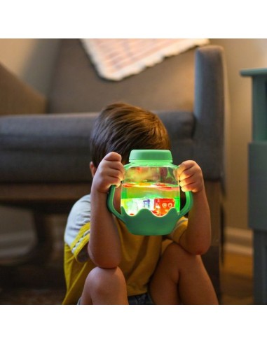 Bocal de jeu sensoriel vert - Glo Pals