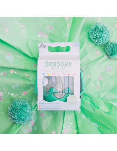 Bocal de jeu sensoriel vert - Glo Pals