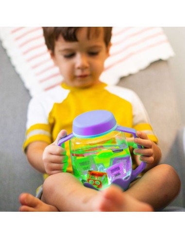 Bocal de jeu sensoriel violet - Glo Pals