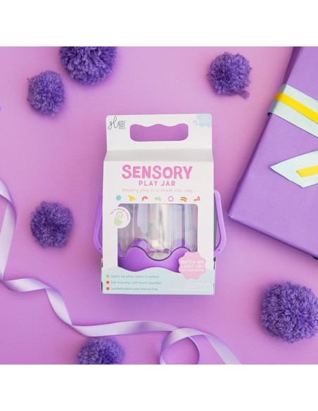 Bocal de jeu sensoriel violet - Glo Pals