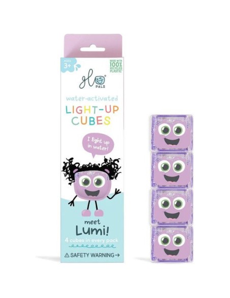 Cubes lumineux violets Lila - Jouet de bain - Glo Pals