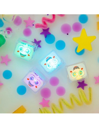 Cubes lumineux violets Lila - Jouet de bain - Glo Pals