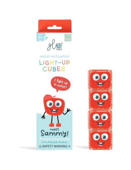 Cubes lumineux rouges Sammy - Jouet de bain - Glo Pals