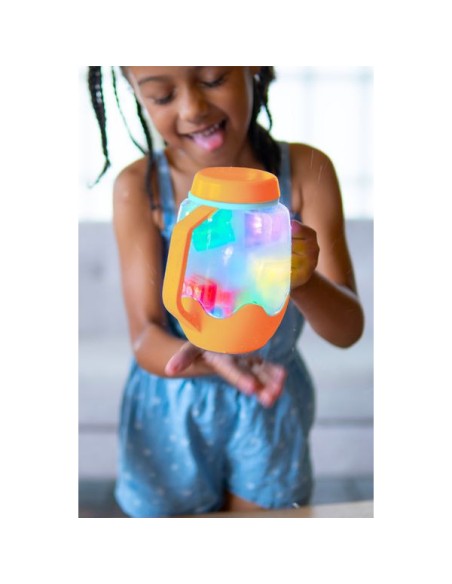 Bocal de jeu sensoriel orange - Glo Pals