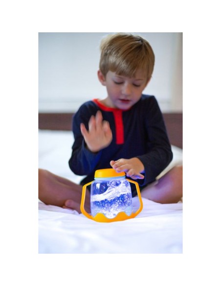 Bocal de jeu sensoriel orange - Glo Pals