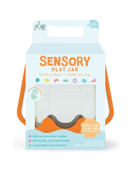 Bocal de jeu sensoriel orange - Glo Pals
