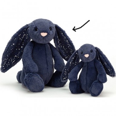 Peluche Lapin Bleu Nuit 31cm - Bashful Stardust - Jellycat