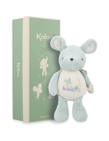 Peluche souris pour l'éveil sonore de bébé, dès la naissance - Kaloo