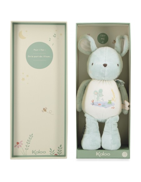 Peluche souris pour l'éveil sonore de bébé, dès la naissance - Kaloo