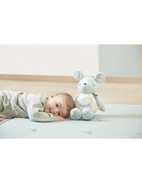 Peluche souris pour l'éveil sonore de bébé, dès la naissance - Kaloo