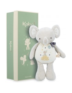 Peluche éléphant pour l'éveil sonore de bébé, dès la naissance - Kaloo