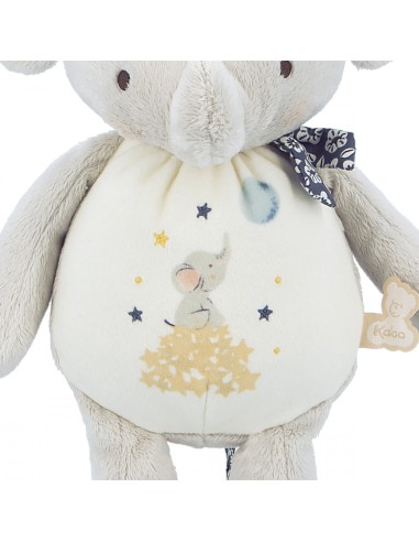 Peluche éléphant pour l'éveil sonore de bébé, dès la naissance - Kaloo