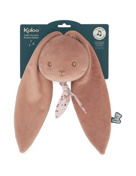 Peluche musicale lapin pour bébé, naissance - Lapinoo terracotta - Kaloo