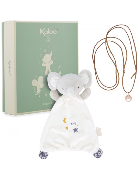 Coffret cadeau grossesse et bébé, bola et doudou sonore éléphant - Kaloo