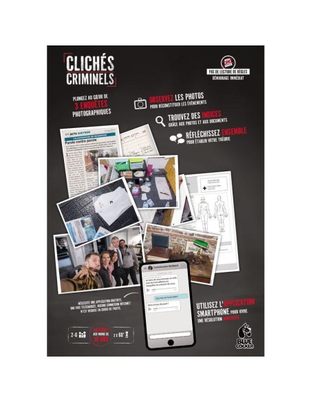 Clichés Criminels - Jeu de Société - Jeu d'Enquêtes - Blue Cocker