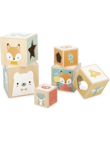 Pyramide en bois Pure - Jouet à empiler - Janod