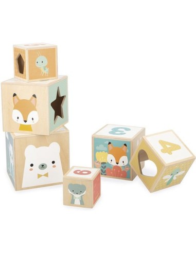 Pyramide en bois Pure - Jouet à empiler - Janod