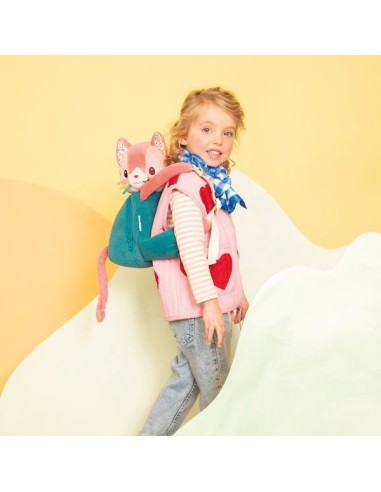 Sac à dos doux Jeanne le chat - Bagagerie enfant - Lilliputiens
