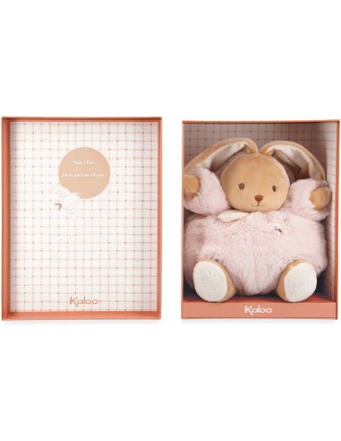 Lapin en peluche Patapouf rose pour bébé, 25 cm - Peluche lapin - Kaloo