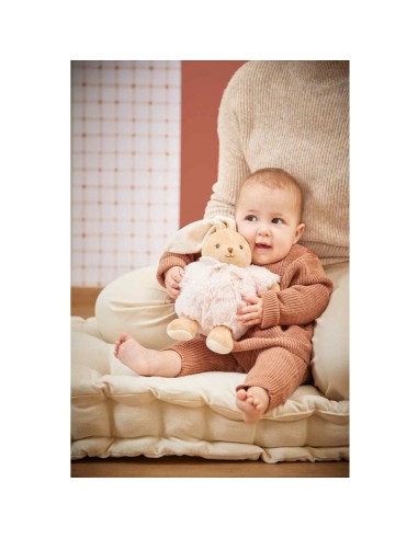 Lapin en peluche Patapouf rose pour bébé, 17 cm - Peluche lapin - Kaloo