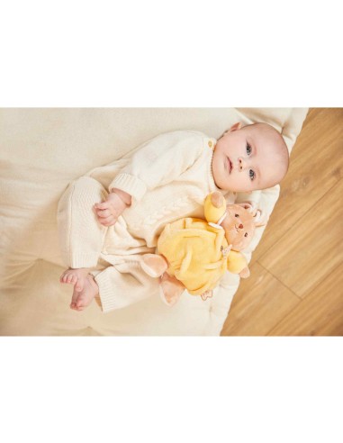 Lapin en peluche Patapouf jaune pour bébé, 17 cm - Peluche lapin - Kaloo