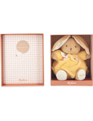 Lapin en peluche Patapouf jaune pour bébé, 17 cm - Peluche lapin - Kaloo