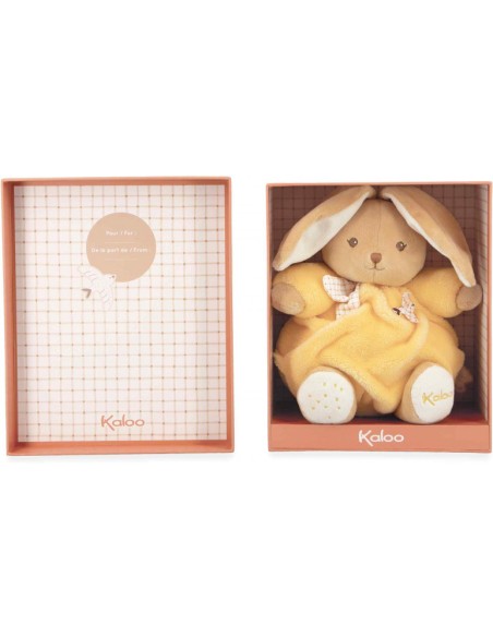 Lapin en peluche Patapouf jaune pour bébé, 17 cm - Peluche lapin - Kaloo
