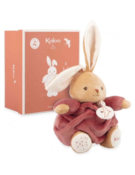 Peluche musicale lapin pour bébé, naissance - Patapouf bordeaux - Kaloo