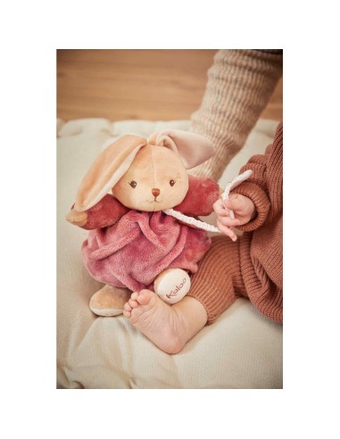 Peluche musicale lapin pour bébé, naissance - Patapouf bordeaux - Kaloo